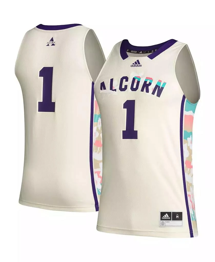 商品Adidas|Men's #1 Khaki Alcorn State Braves Honoring Black Excellence Basketball Jersey,价格¥499,第1张图片