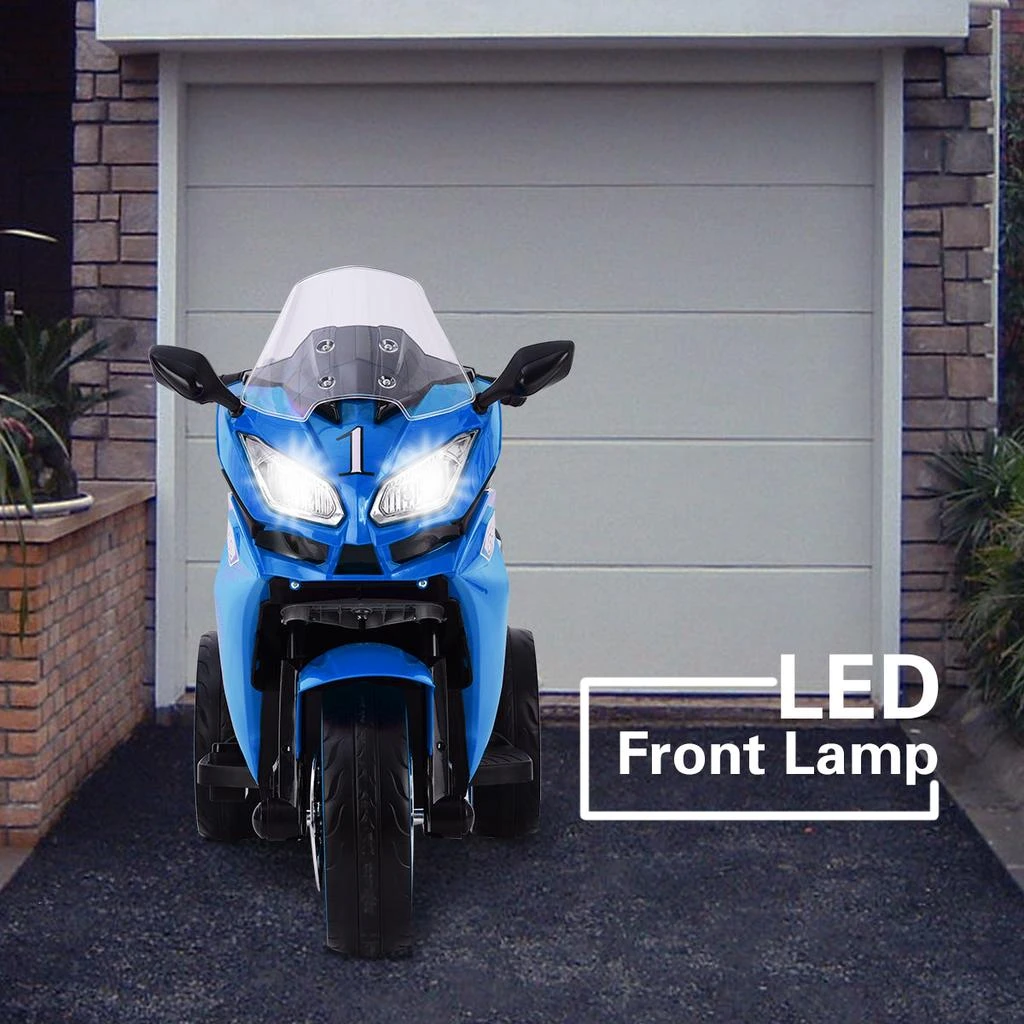 商品Streamdale Furniture|Streamdale 12V Kids Electric Motorcycle with Three Lighting Wheels,价格¥3463,第4张图片详细描述