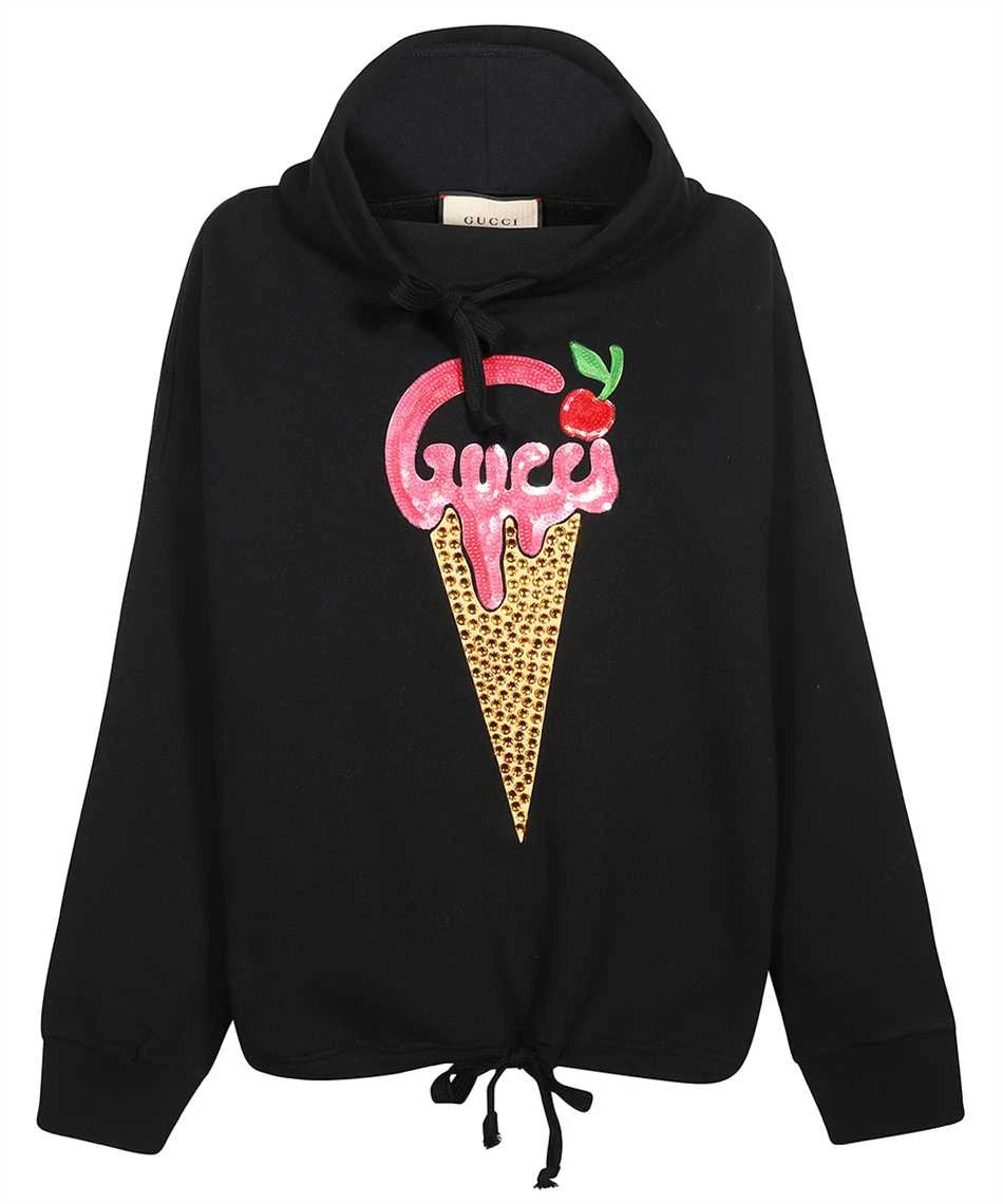 商品[国内直发] Gucci|GUCCI  黑色女士卫衣/帽衫 717417-XJE7N-1043,价格¥12469,第1张图片