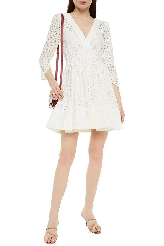 商品Maje|Ralina flared cotton-blend lace mini dress,价格¥560,第2张图片详细描述