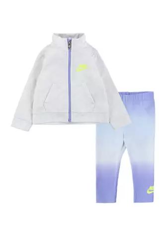 Baby Girls Printed Club Zip Jacket and Leggings Set商品第1张图片规格展示