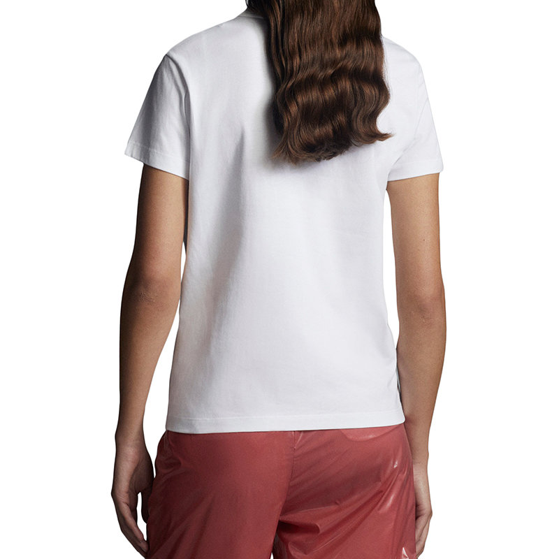 【预售3-7天】Moncler/蒙克莱 22年秋冬新款 女士光学白色纯棉徽标图案印纹短袖T恤H10938C00014829HP001商品第5张图片规格展示
