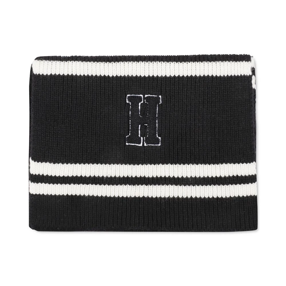 商品Tommy Hilfiger|Men's Varsity Patch Ribbed Logo Scarf,价格¥290,第3张图片详细描述