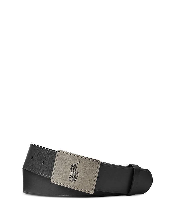 商品Ralph Lauren|Men's Pony Plaque Buckle Leather Belt,价格¥666,第1张图片