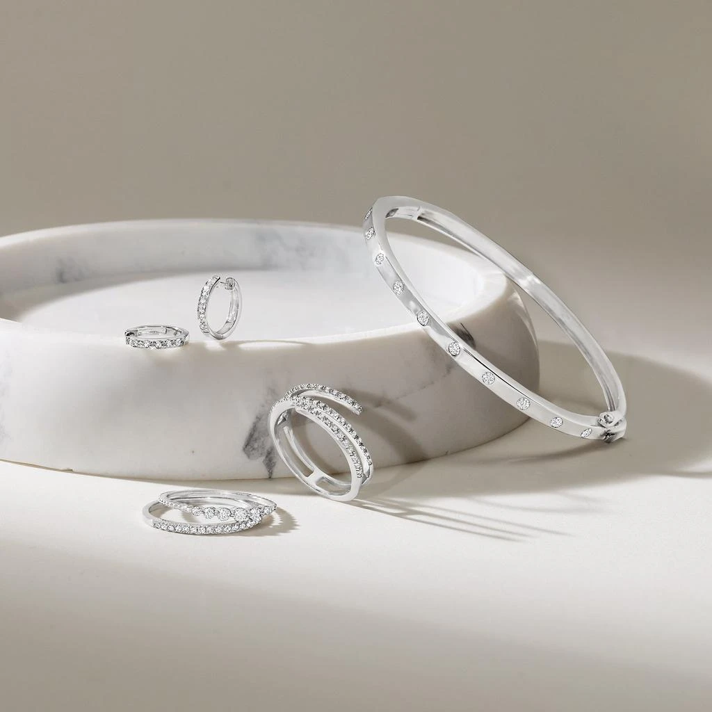 商品Ross-Simons|Ross-Simons Diamond Bangle Bracelet in Sterling Silver,价格¥3115,第5张图片详细描述