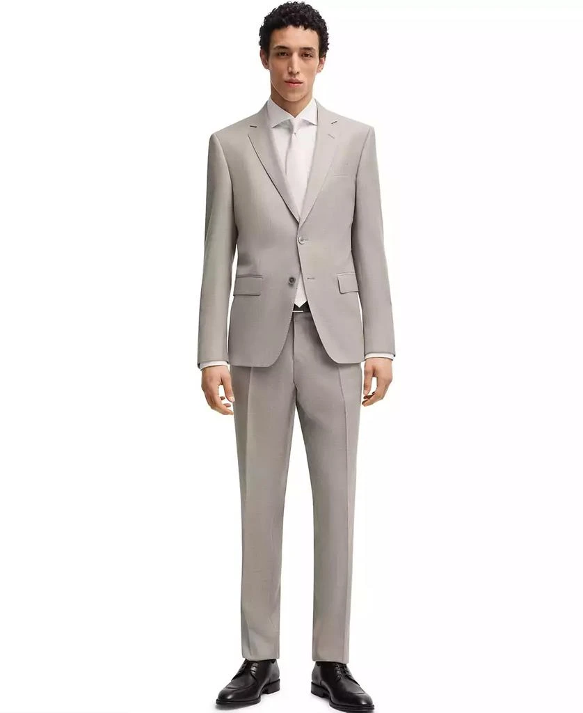商品Hugo Boss|Men's Patterned Virgin Wool Slim-Fit Suit,价格¥4628,第1张图片