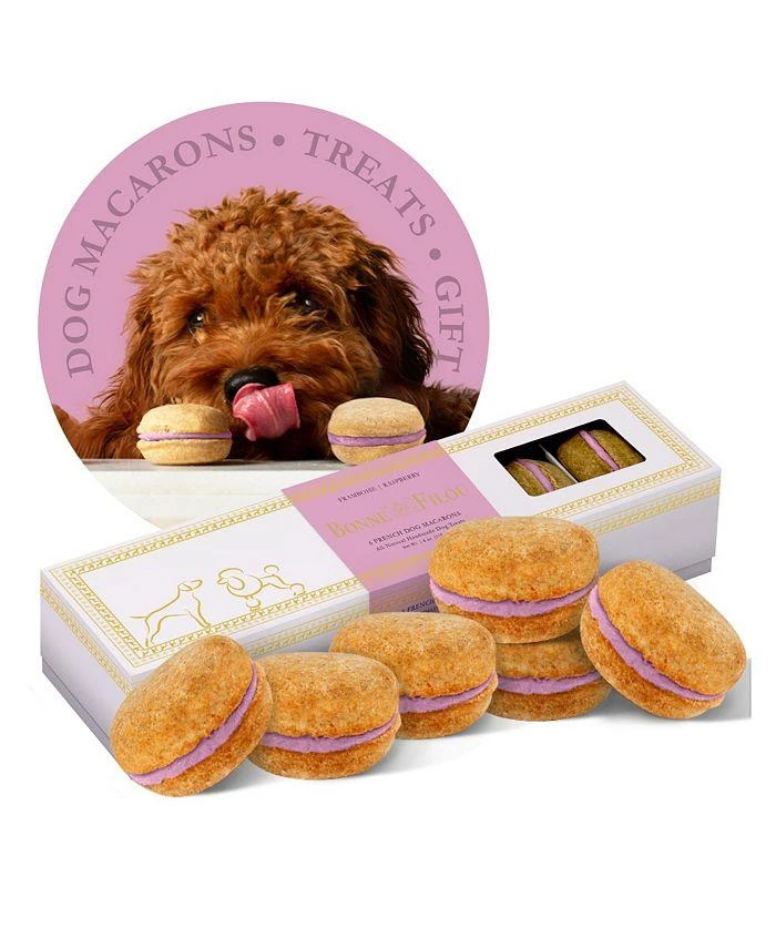 商品Bonne et Filou|Raspberry Dog Macarons, 6 Count,价格¥180,第1张图片