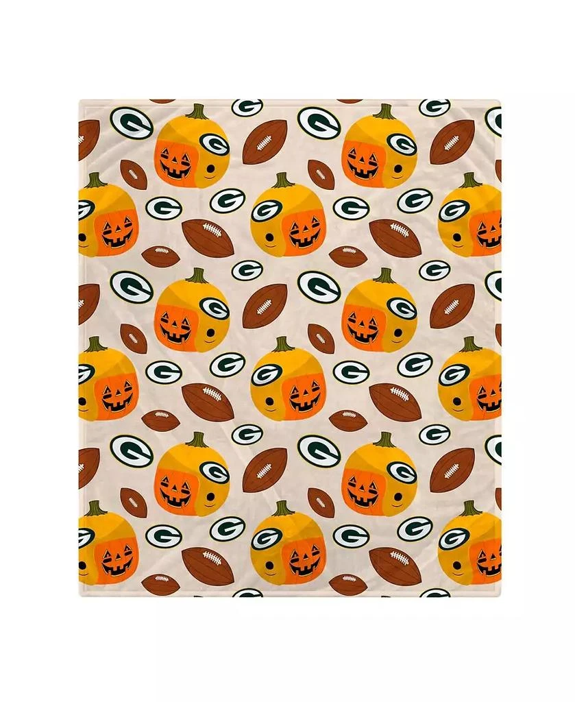 商品Pegasus Home Fashions|Green Bay Packers 60" x 70" Pumpkin Helmet Corral Fleece Blanket,价格¥308,第1张图片