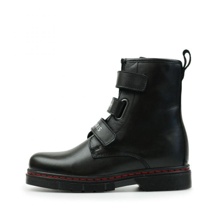 商品Givenchy|Black Touch-Strap Leather Boots,价格¥1014-¥1138,第1张图片