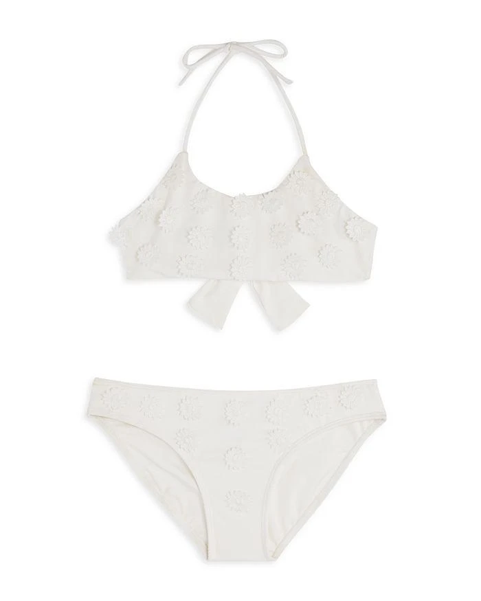 商品Peixoto|Girls' Dahlia Crocheted Flower Two Piece Swim Suit - Big Kid,价格¥492,第1张图片详细描述