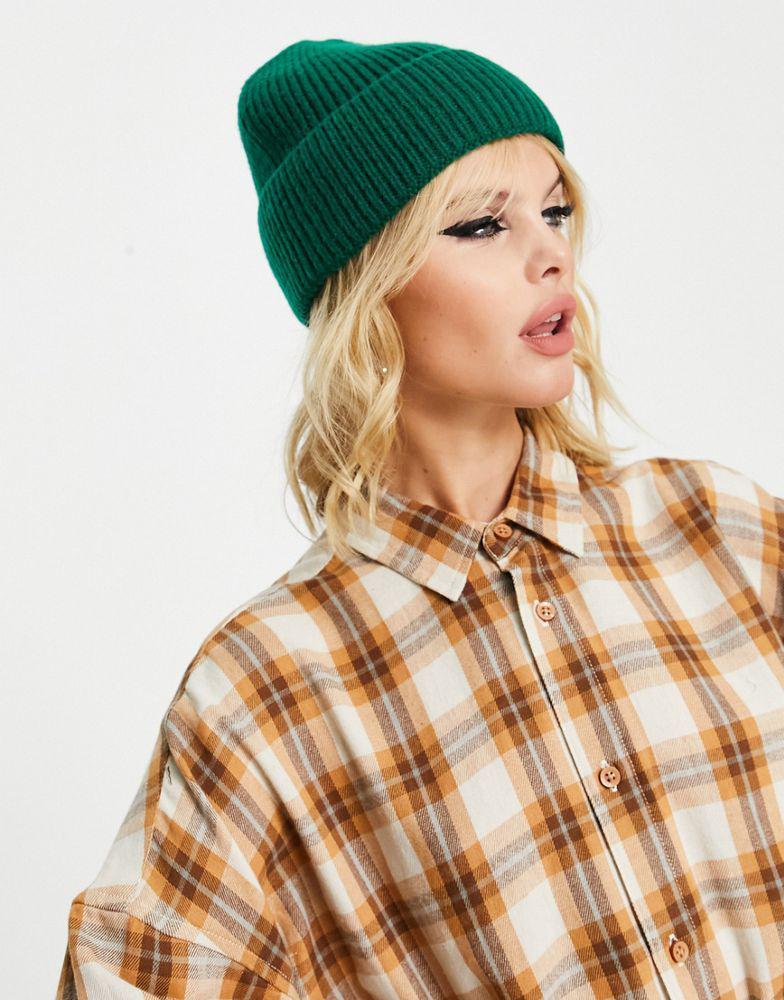 商品Topshop|Topshop ribbed fisherman beanie in green,价格¥79,第1张图片