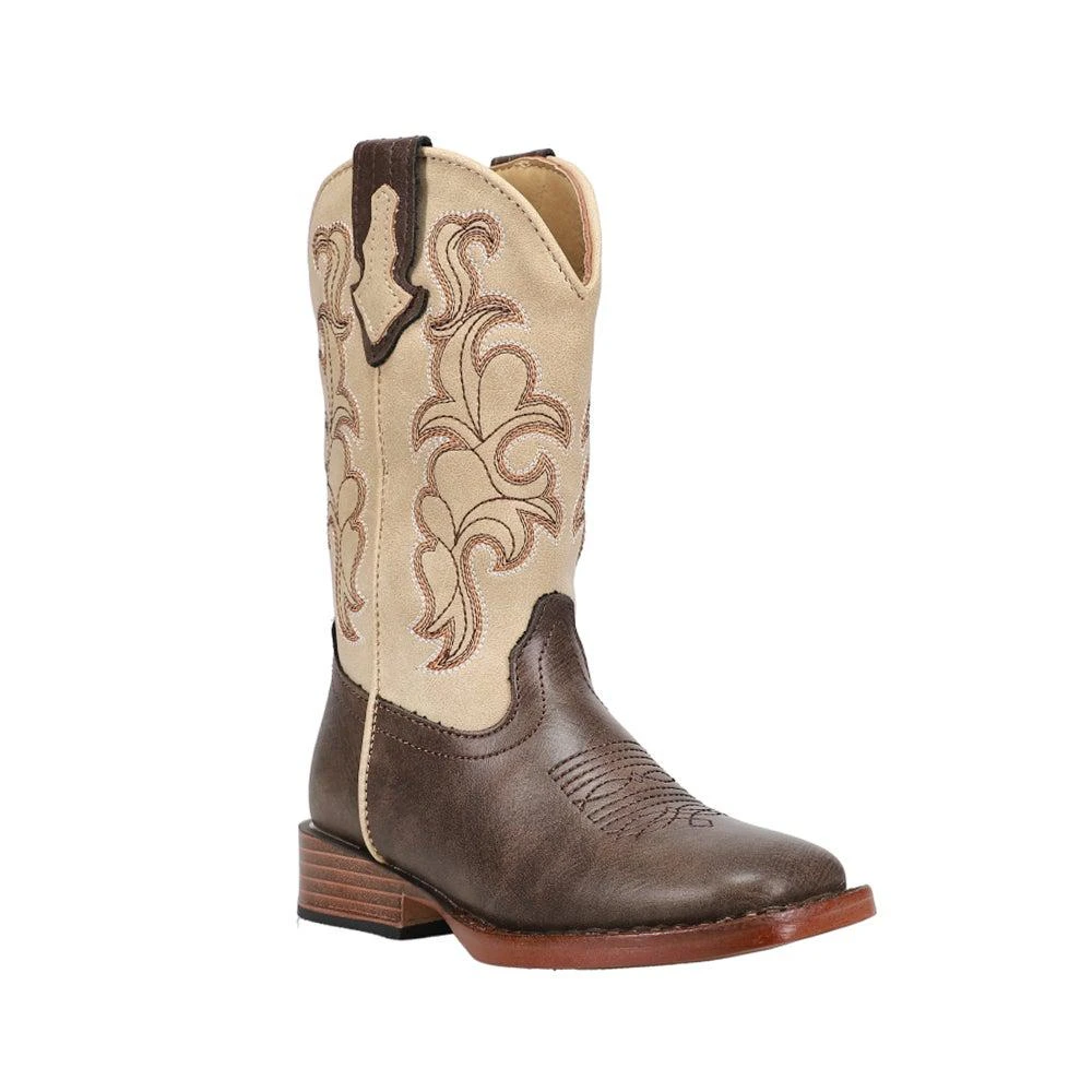 商品Roper|Blaze Tan Shaft Square Toe Cowboy Boots  (Youth),价格¥264,第2张图片详细描述