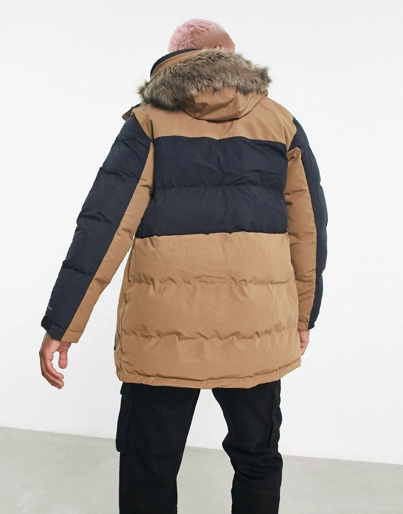 商品Columbia|Columbia Marquam Peak Fusion insulated parka coat in brown and black,价格¥1399,第2张图片详细描述