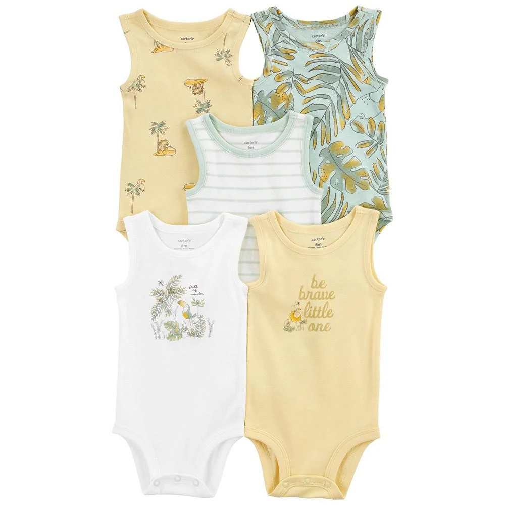 商品Carter's|Baby Boys My First Love Tank Bodysuits, Pack of 5,价格¥113,第1张图片