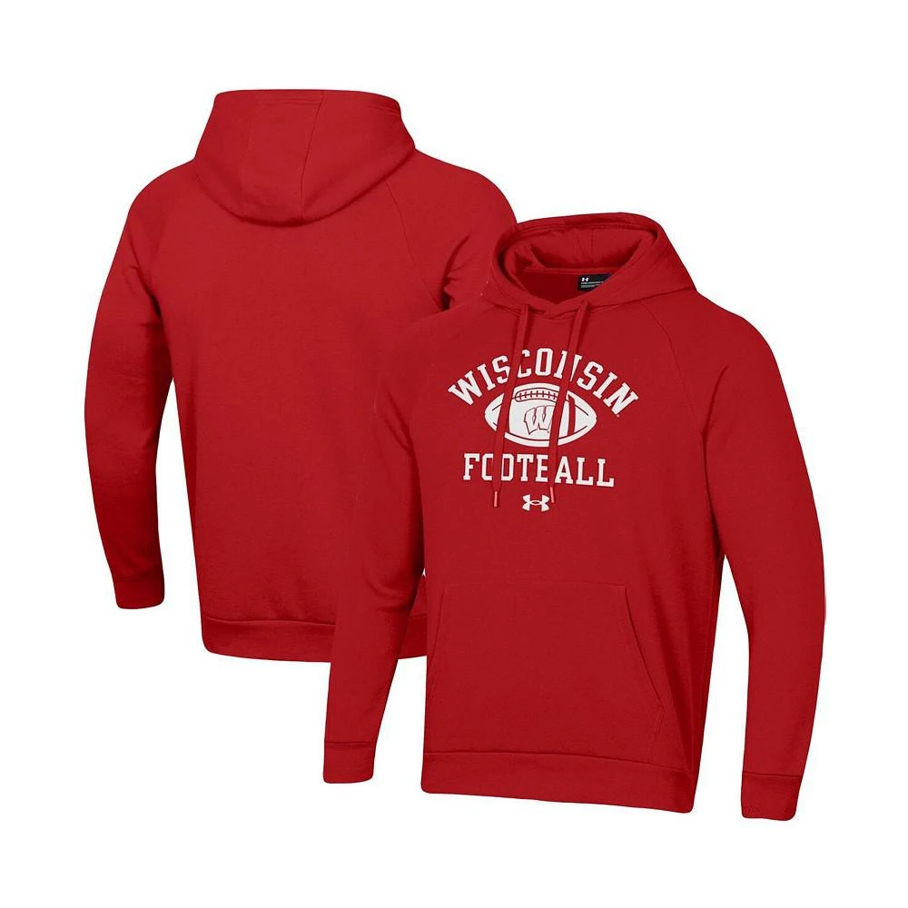 商品Under Armour|Men's Red Wisconsin Badgers Football Practice Raglan Pullover Hoodie,价格¥482,第1张图片