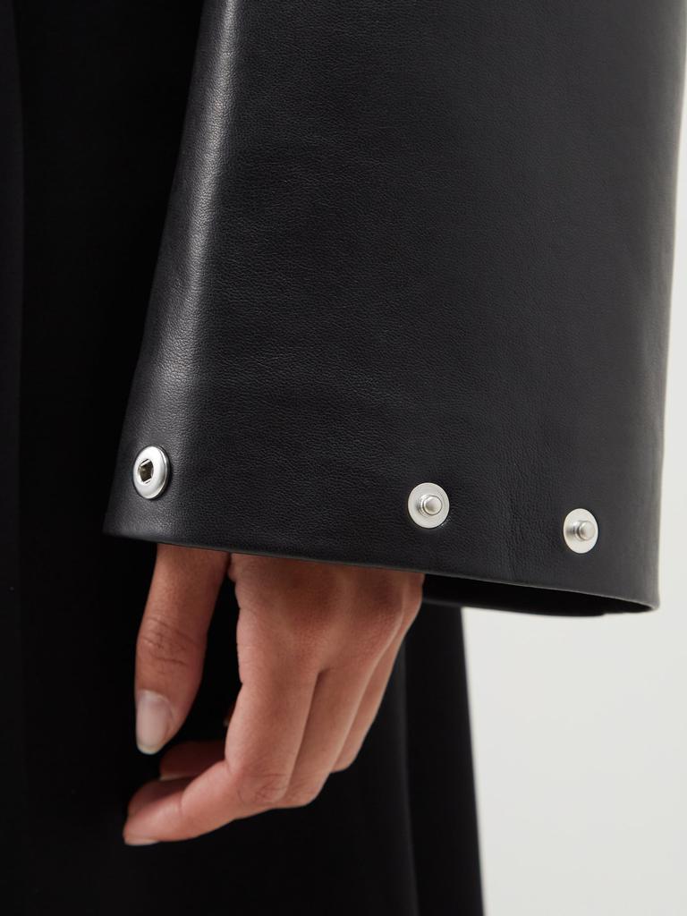 Sapir cropped recycled-leather jacket商品第4张图片规格展示