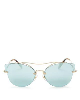 商品Miu Miu|猫眼墨镜, 66mm,价格¥3592,第1张图片