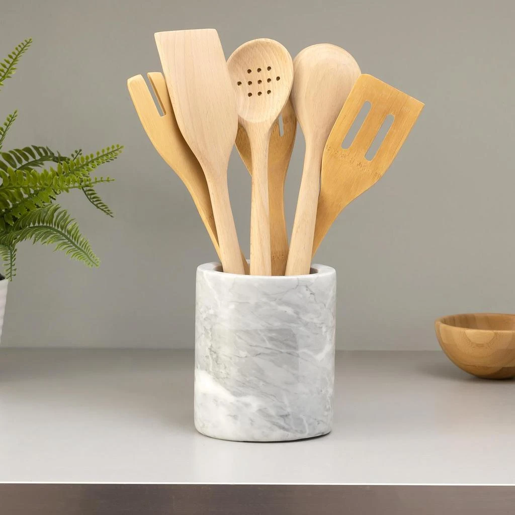 商品Home Basics|Heavy Duty Large Capacity Compact Marble Utensil Holder,价格¥212,第4张图片详细描述