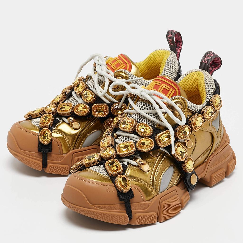 最終値下げGUCCI フラッシュ ゴールドサイズ36½ GUCCI フラッシュ ゴールドサイズ36½— 新品未使用