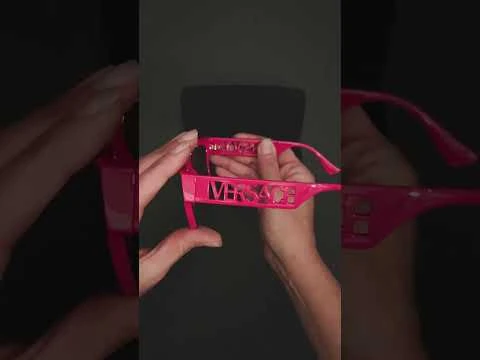 商品Versace|Versace Men's Pink Browbar Sunglasses,价格¥683,第2张图片详细描述