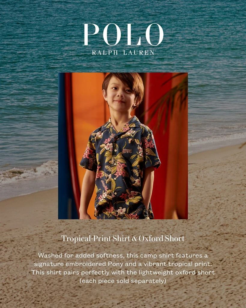 商品Ralph Lauren|Boy's Tropical-Print Button Down Shirt, Size 2-7,价格¥234,第5张图片详细描述