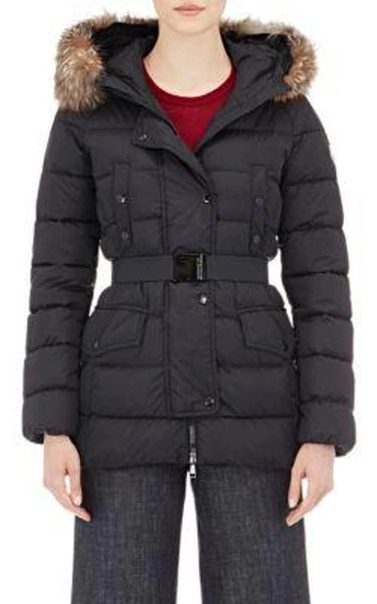 商品Moncler|Fur-Trimmed Down-Quilted Clio收腰羽绒服,价格¥14117,第1张图片