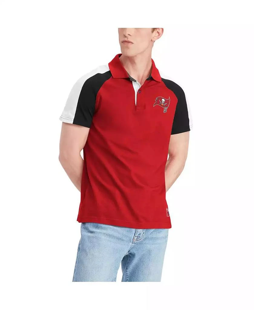 商品Tommy Hilfiger|Men's Red, White Tampa Bay Buccaneers Holden Raglan Polo Shirt,价格¥390,第4张图片详细描述