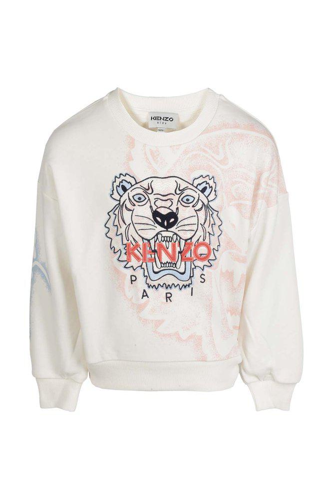 Kenzo Kids Tiger Embroidered Crewneck Sweatshirt商品第1张图片规格展示