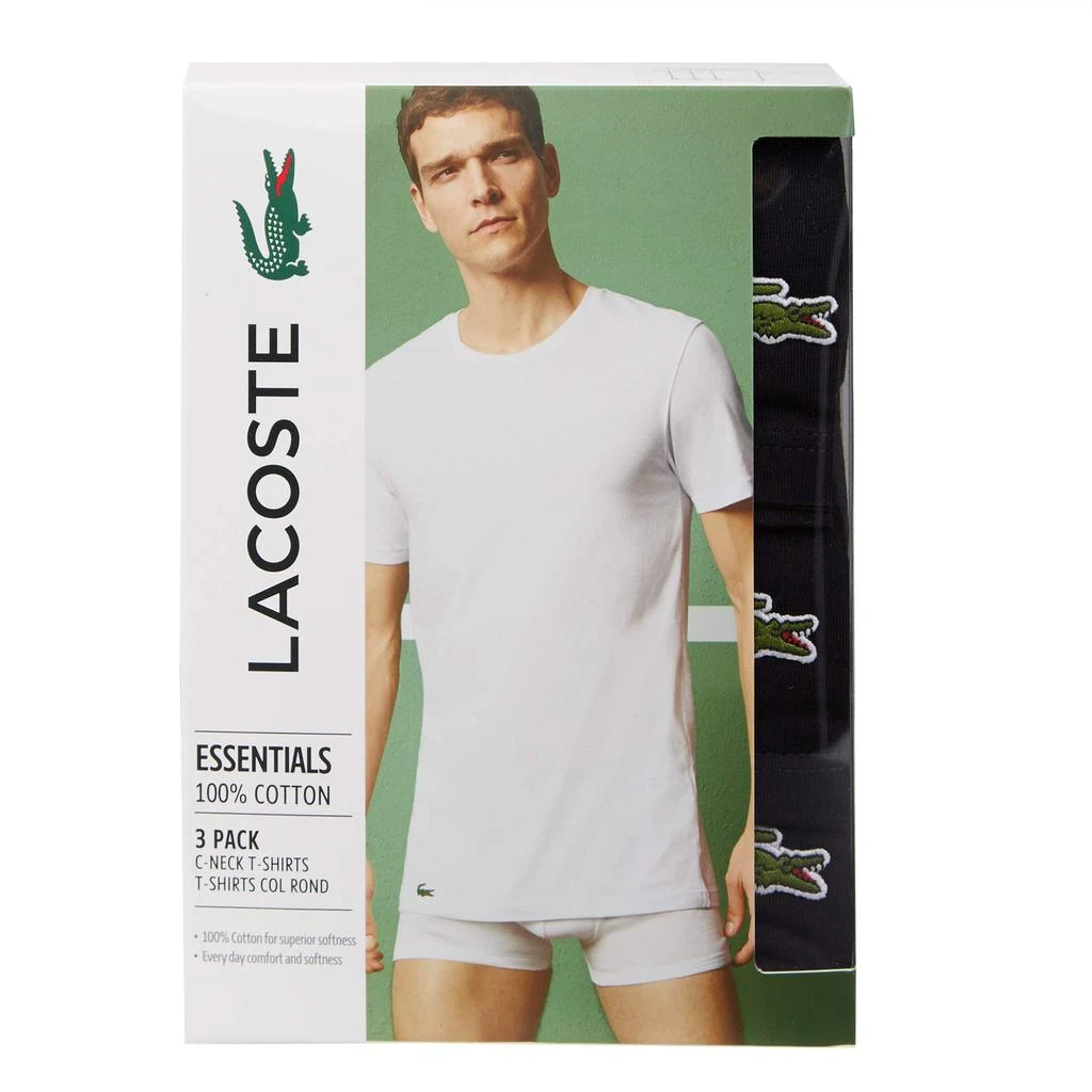商品Lacoste|3-Pack Crew Neck Regular Fit Essential T-Shirt,价格¥224,第2张图片详细描述