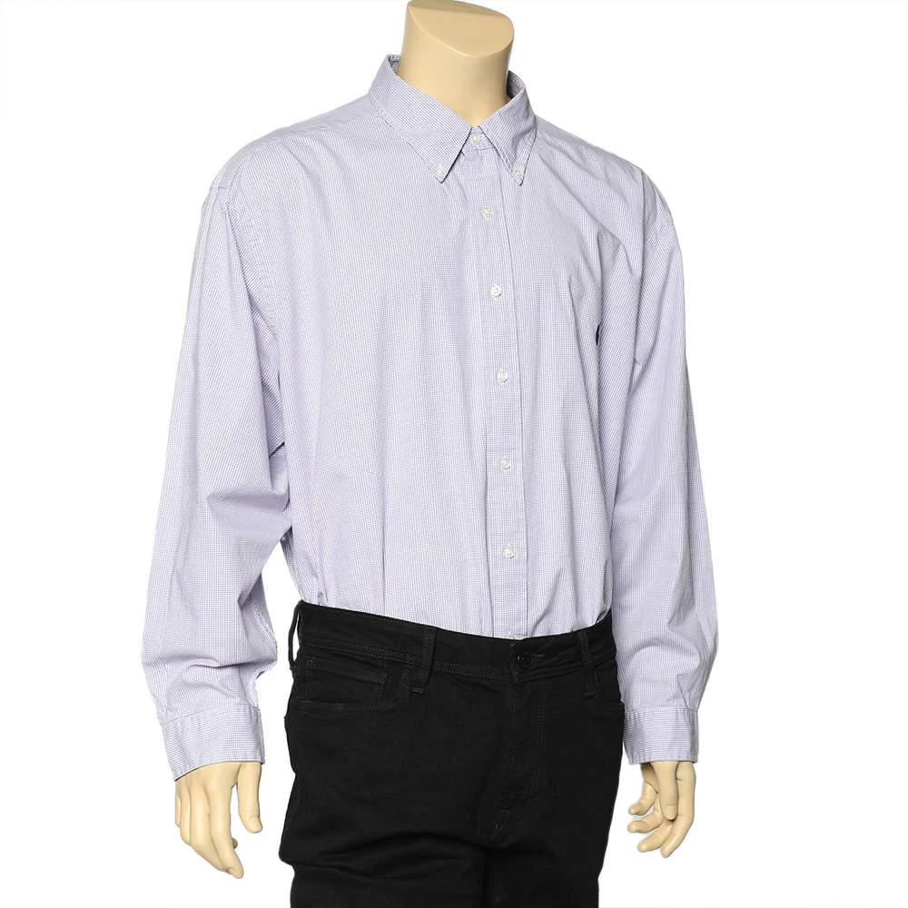 商品[二手商品] Ralph Lauren|Ralph Lauren Purple Checkered Cotton Button Front Shirt 3XB,价格¥869,第2张图片详细描述