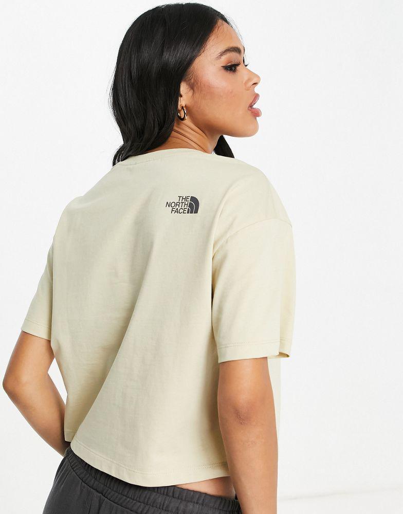 商品The North Face|The North Face Dome at Center cropped t-shirt in beige Exclusive at ASOS,价格¥120,第4张图片详细描述