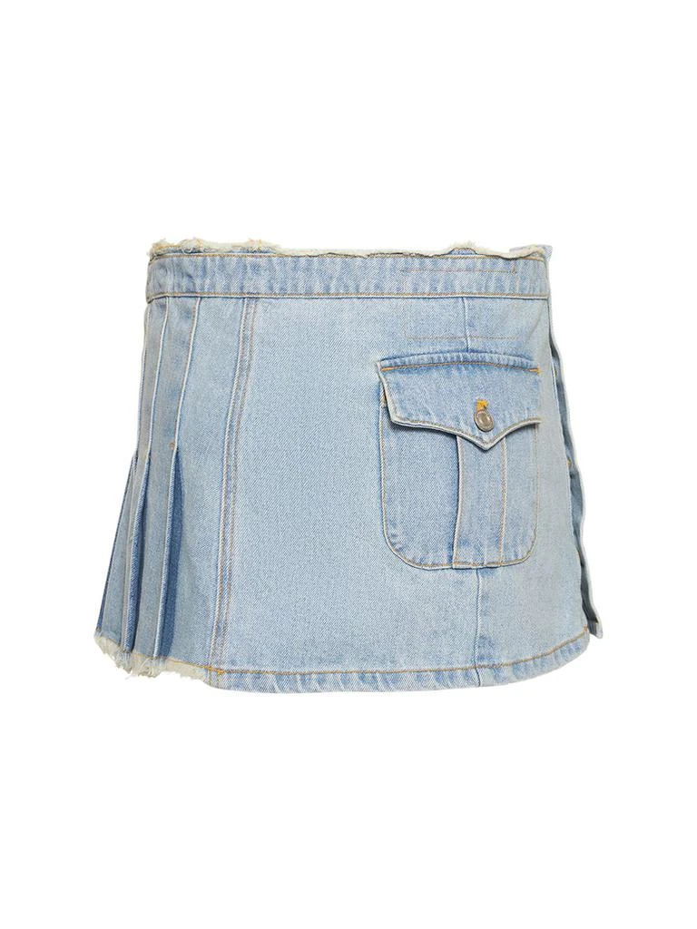 商品ANDERSSON BELL|Apron Pleated Denim Mini Wrap Skirt,价格¥1591,第4张图片详细描述