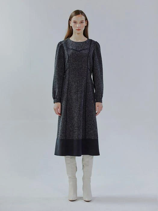 商品ETMON|Color Block Line Dress_Black,价格¥1229,第4张图片详细描述