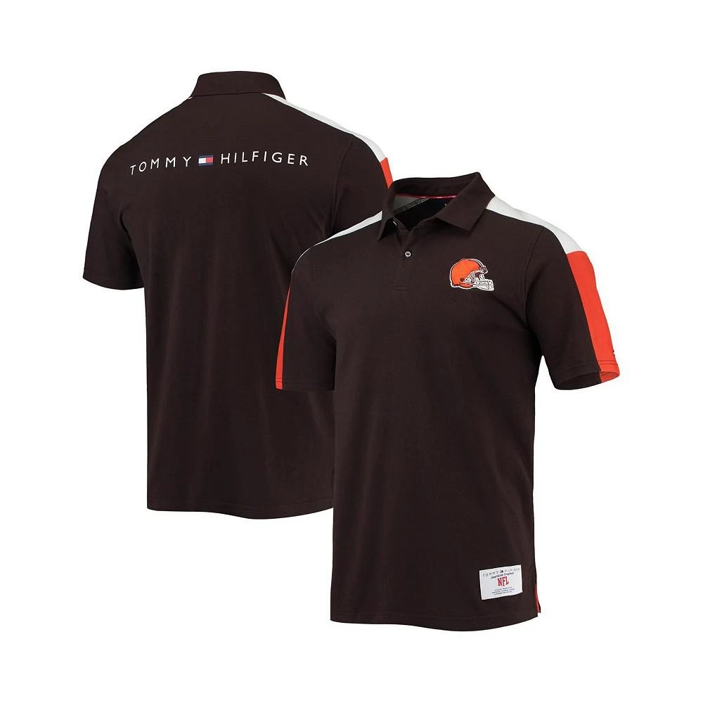 商品Tommy Hilfiger|Men's Brown, Orange Cleveland Browns Logan Polo Shirt,价格¥525,第1张图片