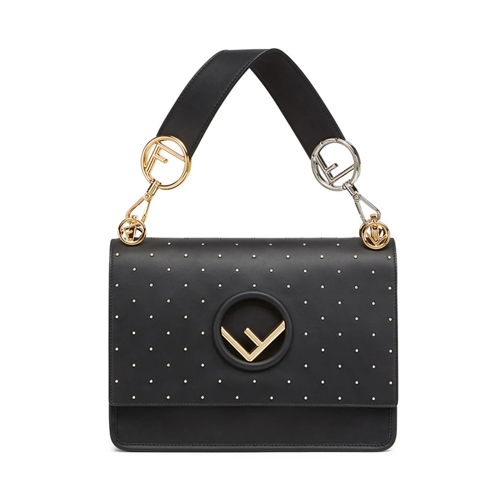 商品[国内直发] Fendi|Fendi 芬迪 女士黑色小牛皮手提单肩包 8BT284-A5P5-F0KUR,价格¥15203,第1张图片