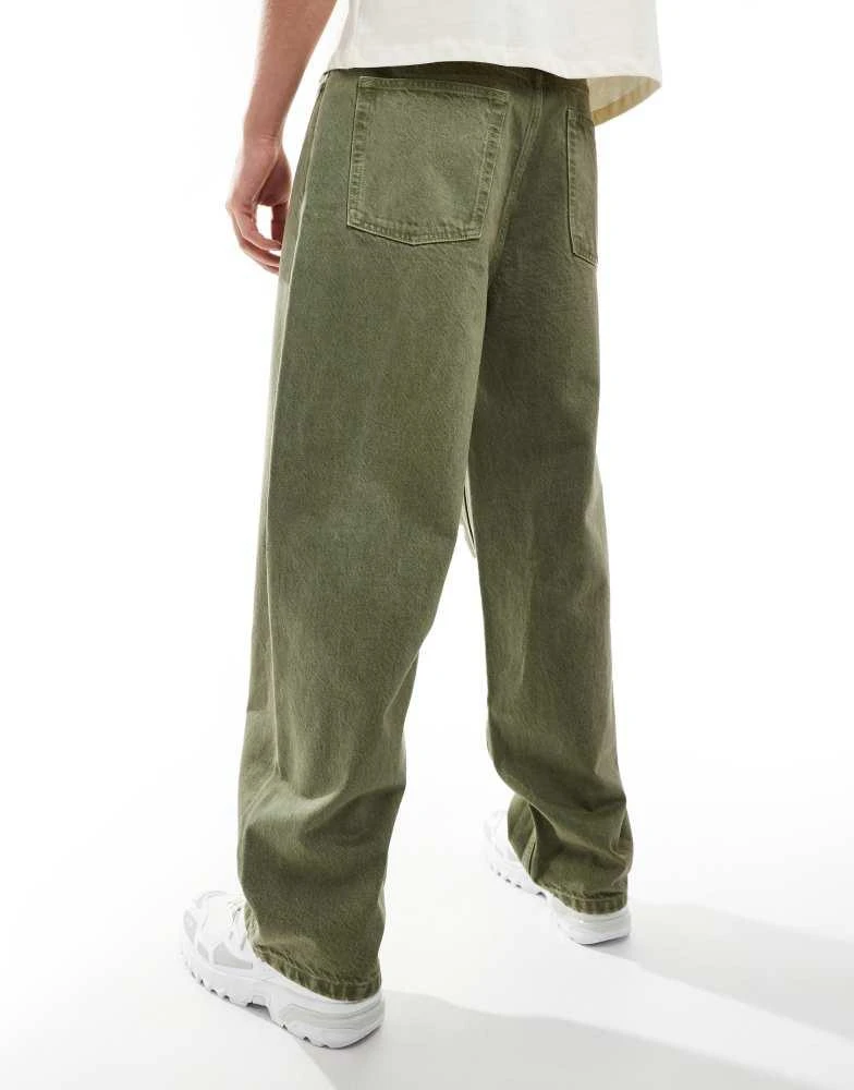 商品COLLUSION|COLLUSION X001 antifit jeans in khaki,价格¥295,第2张图片详细描述