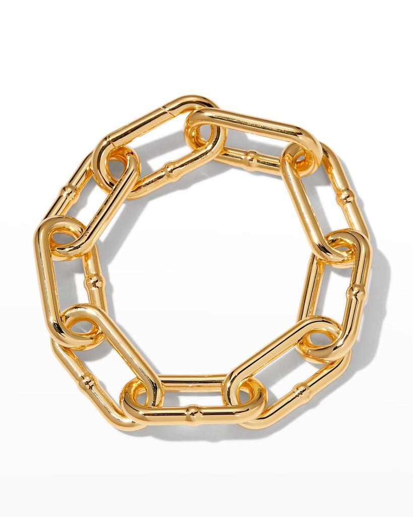 Golden Sterling Silver Anchor Chain Bracelet商品第1张图片规格展示