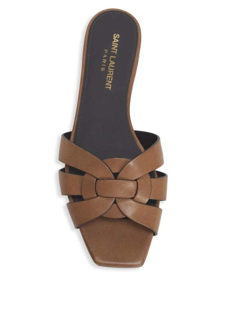 商品Yves Saint Laurent|Saint Laurent - Tribute Leather Slides,价格¥4479,第4张图片详细描述