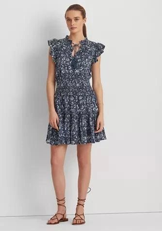 商品Ralph Lauren|Ralph Lauren Floral Slub Jersey Dress,价格¥435,第1张图片