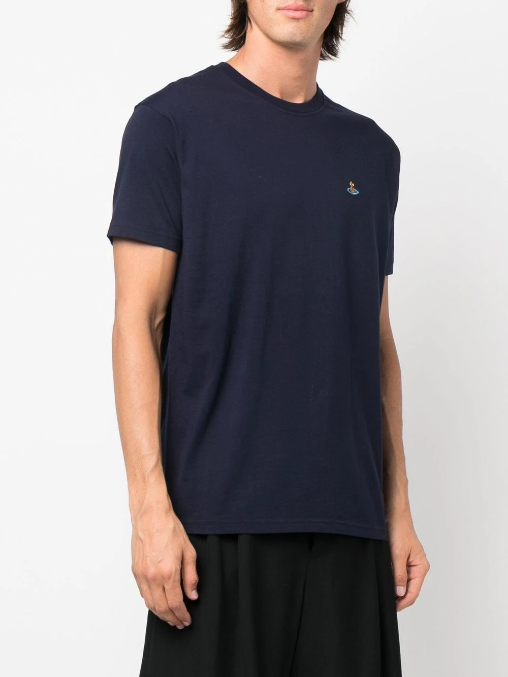 商品Vivienne Westwood|Vivienne Westwood 男士T恤 3G010006J001MGOK410 蓝色,价格¥734,第3张图片详细描述
