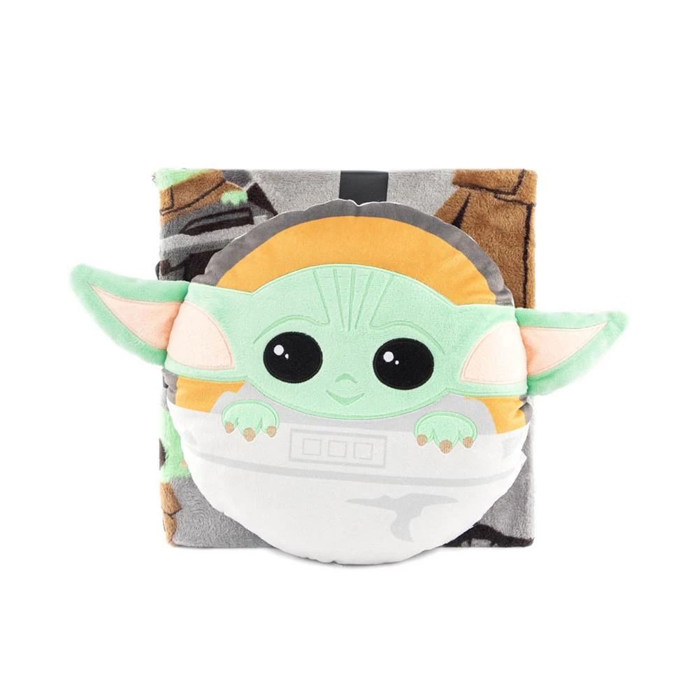 商品Disney|CLOSEOUT! Star Wars Baby Yoda 2-Pc. Pillow & Blanket Nogginz Set,价格¥150,第1张图片