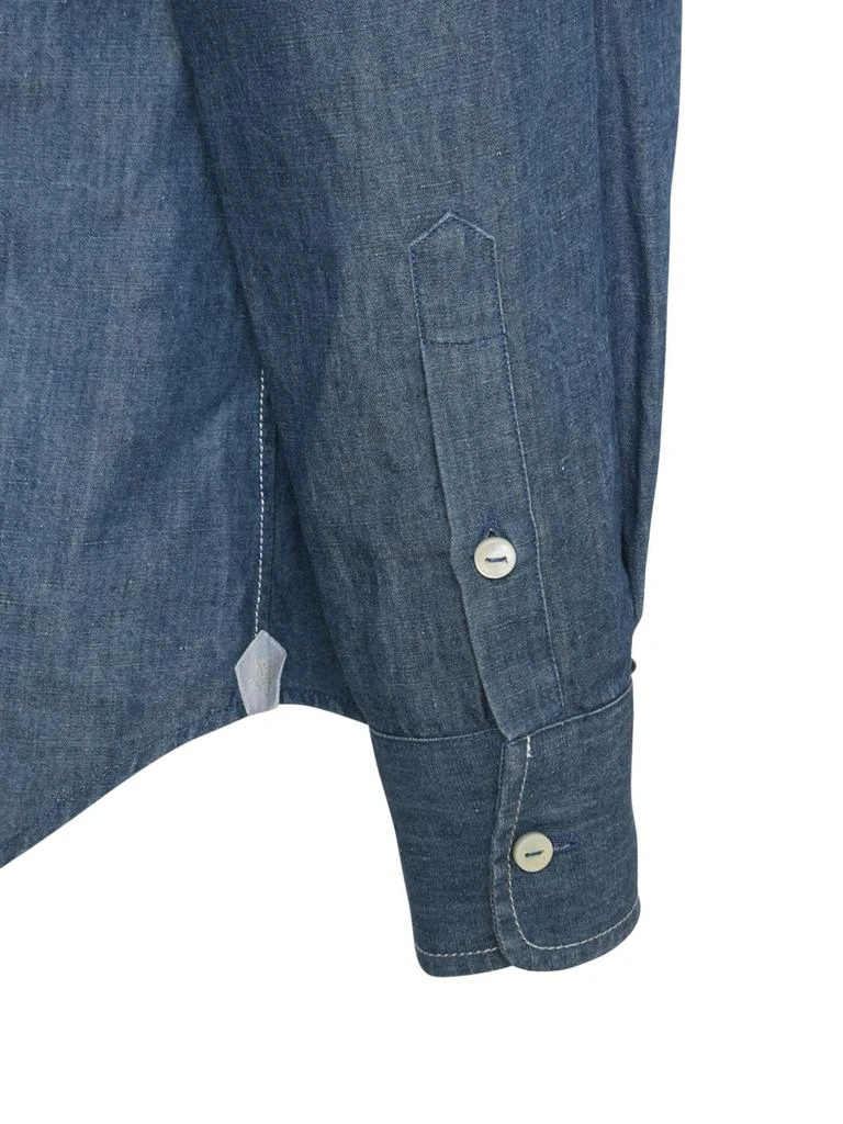 商品Loro Piana|Neo Andre Cotton & Linen Denim Shirt,价格¥6514,第5张图片详细描述