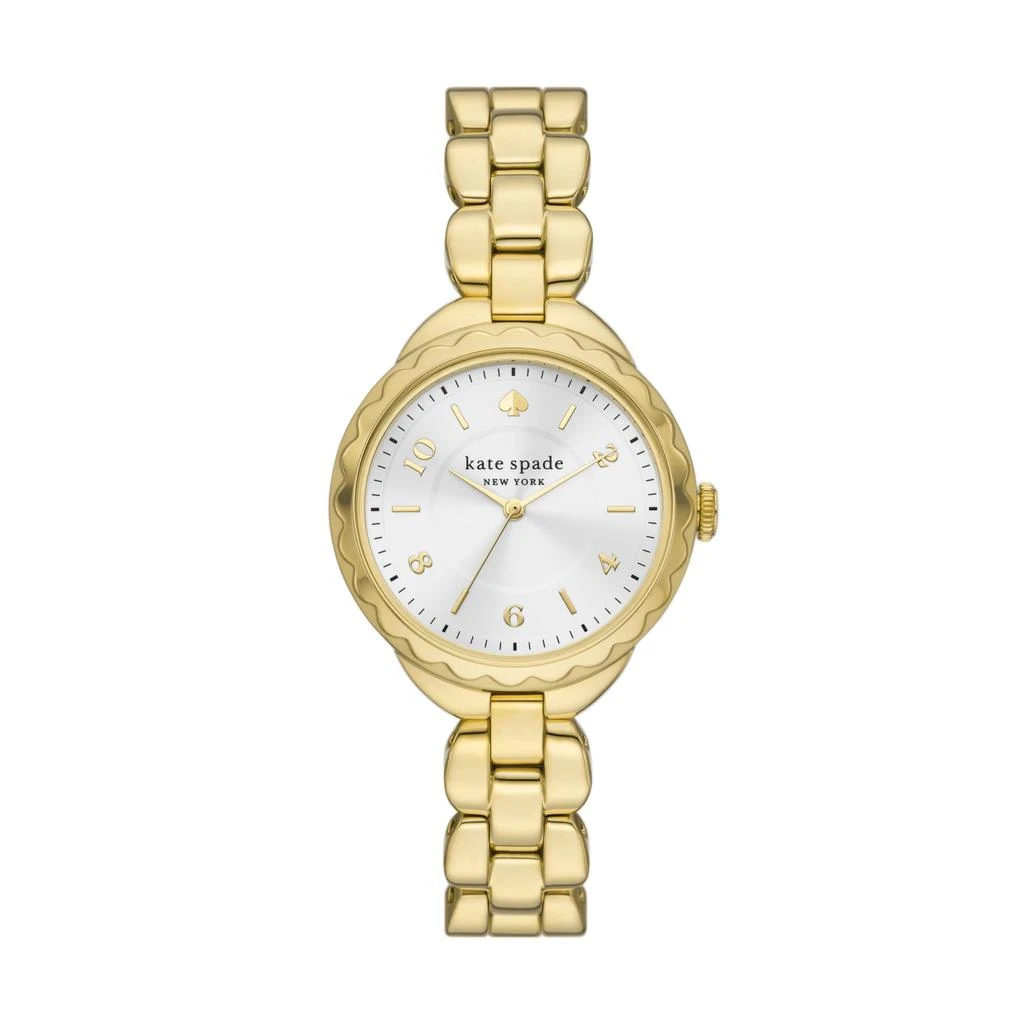 商品Kate Spade|Morningside Three-Hand Gold-Tone Stainless Steel Watch - KSW1735,价格¥1717,第1张图片