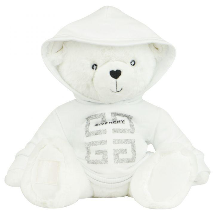 商品Givenchy|White Plush Hoodie Teddy Bear,价格¥1302,第5张图片详细描述
