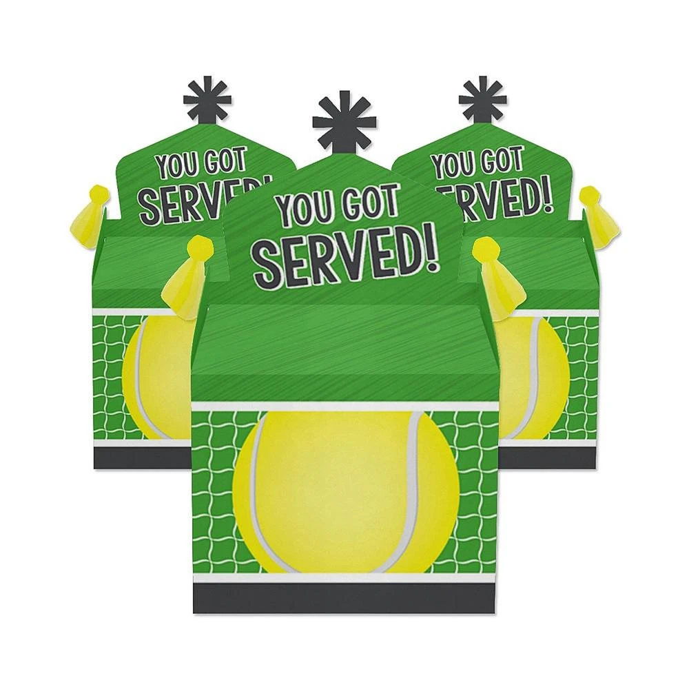 商品Big Dot of Happiness|You Got Served - Tennis - Treat Box Party Favors - Baby Shower or Tennis Ball Birthday Party Goodie Gable Boxes - Set of 12,价格¥142,第3张图片详细描述