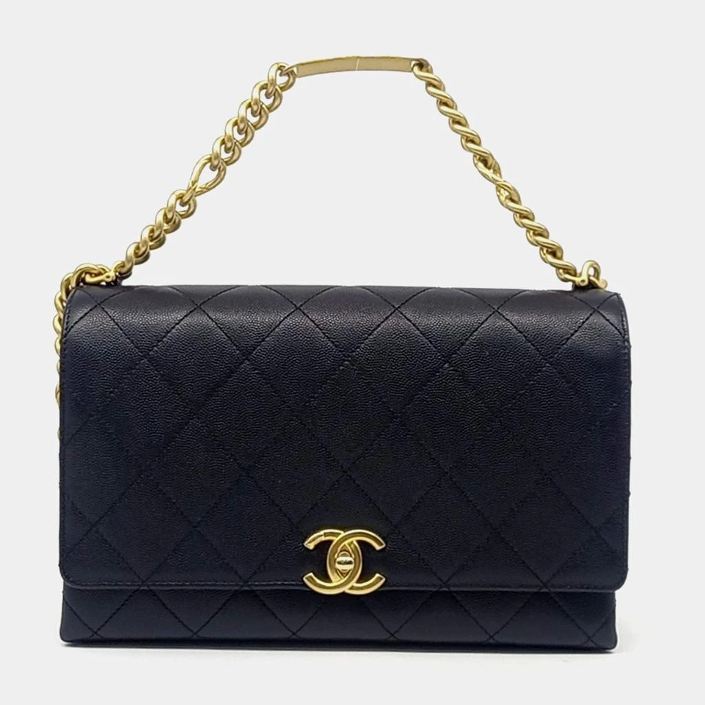 商品[二手商品] Chanel|Chanel Black Leather Chain Shoulder Bag,价格¥34313,第1张图片