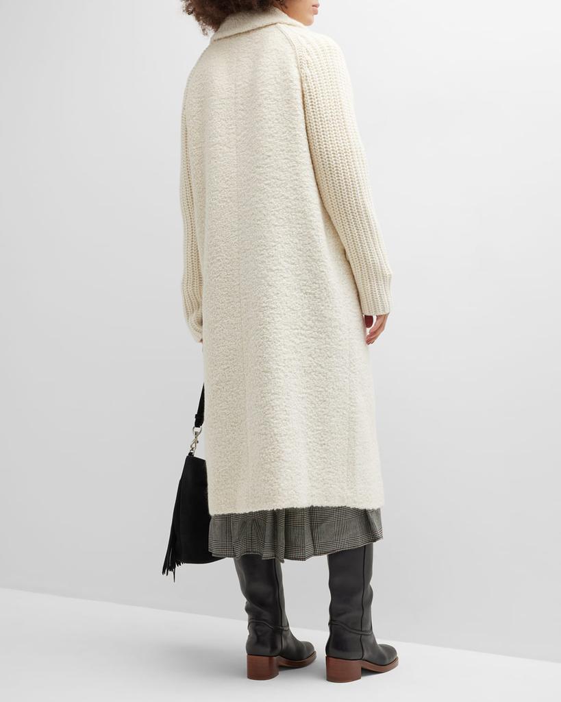 Charles Alpaca Fur Cashmere-Knit Coat商品第6张图片规格展示