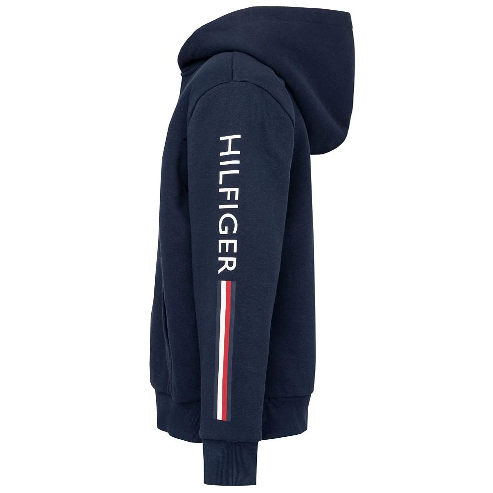 商品Tommy Hilfiger|Little Boys Signature Stripe Sherpa Long Sleeves Hoodie,价格¥408,第3张图片详细描述