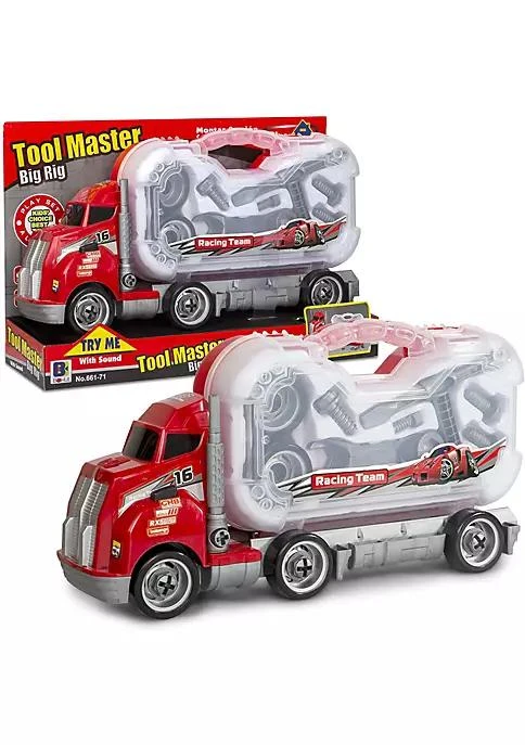 商品Big Daddy|Daddy Big Daddy Big Rig Tool Master   Transport Toy Truck Carrier With Tools To Take Apart Construct Build. Get Your Child This Educational Truck,价格¥151,第1张图片