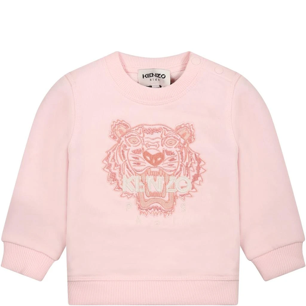 商品Kenzo|Kenzo Kids Pink Sweatshirt For Baby Girl With Iconic Tiger,价格¥921,第1张图片